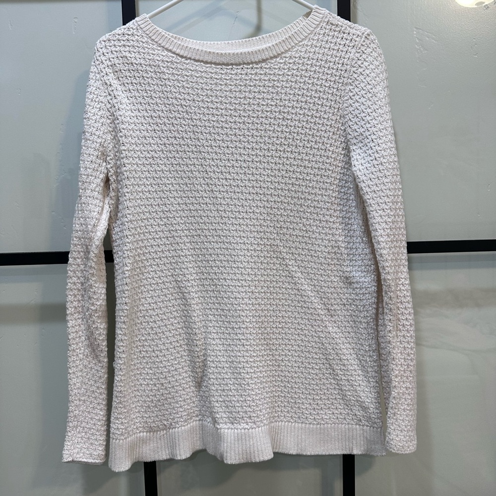 LOFT Cream Knit Sweater